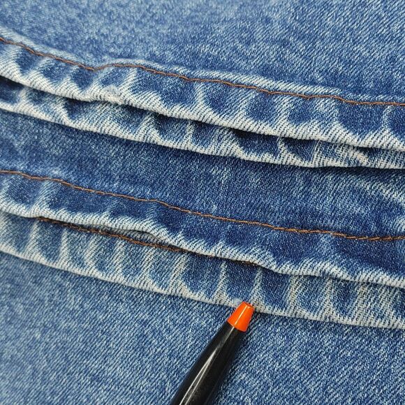 Harley Davidson Jeans Women’s 14 P Medium Wash Denim Straight Leg Biker (READ) - Picture 4 of 16